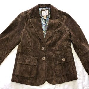 Ruff Hewn Suede Blazer Womens SZ M